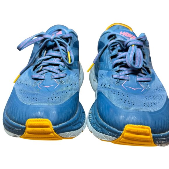 Hoka One One Stinson ATR 6 Trail Running Shoes Size 9 Blue/Yellow - Picture 2 of 12